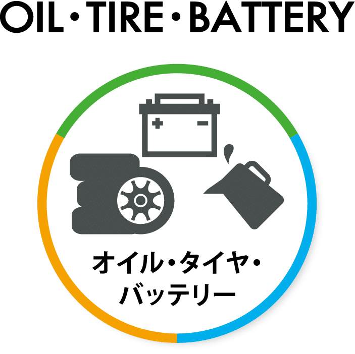 OIL・TIRE・BATTERY オイル・タイヤ・バッテリー